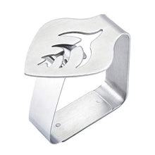 Bozaap - Clip per tovaglia in acciaio inox, 4 pezzi, regolabili, per casa, picnic, feste, matrimoni, all'aperto e al chiuso