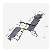 Lettino a sdraio per prendere il sole, Lettino da Giardino Pieghevole , Sedia a sdraio a sdraio regolabile Sedia a sdraio, 100 kg Sedia pieghevole max Sedia a sdraio Single Letto singolo (grigio)
