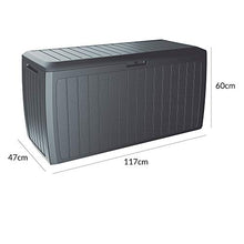 Deuba Baule da Giardino Board Plus 117x47x60cm 290L Contenitore cassapanca Esterno terrazza Patio Balcone Piscina Antracite