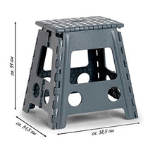 Zeller 13037 - Sgabello pieghevole in plastica, certificato TÜV, portata fino a 150 kg, circa 38,5 x 31,5 x 39 cm