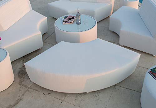 Dafne Italian Design Panchina Mezzaluna da Giardino (182 x 102 x h42 cm)