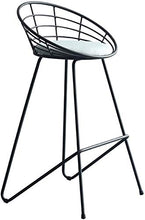 XHCP Mobili Soggiorno Sgabelli Sgabello da Bar Seggiolone per Colazione con Gambe in Metallo Nero e Sedile Imbottito in Tessuto di Lino per Cucina Sgabello da Pub, Design Semplice e MOD