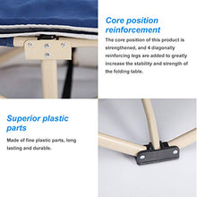 sogesfurniture Lettino Letto Brandina da Campeggio Pieghevole, Letto da Camping Pieghevole,con poggiatesta Rimovibile e Tasche Laterali, Peso supportato 150kg,Blu Marino BHEU-CT-F10NB