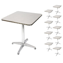 Set 10x tavoli bistro bar giardino M28 alluminio quadrato 60x60x70cm
