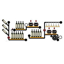 MoDi Wine Rack Retro Style Industriale Tubo di Acqua a Parete Vino Rack