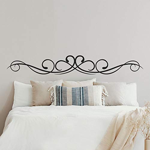 T-MK396 - Adesivi per testiera del letto, 20 x 140 cm, colore: Nero
