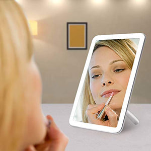 Specchio LED cosmetico Touch Screen Screen 180 Gradi Rotante Caricatore USB Supporto per Tavolo da Letto da Camera da Letto Viaggio