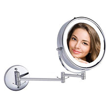 Specchio Per Il Trucco Specchi Specchio Da Barba Con Luce A Led / Specchio Da Bagno / Specchio Da Trucco / Ingrandimento 5X (8,5 Pollici) Di Diametro Specchio Girevole A Doppia Faccia Specchio Per Tru