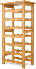 HTDZDX Wine Rack 28 Bottle Wine Rack Holder 7 Livello Vino Bagagli Shelving bambù 47 × 29 × 94 Centimetri