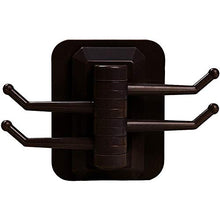 MOBFIDOFG Asciugamani Parete Rotary 4 Gancio Cucina Bagno Bagno portasciugamani portasciugamani Senza Vite e grani di stoccaggio Senza Traccia (Color : Coffee)
