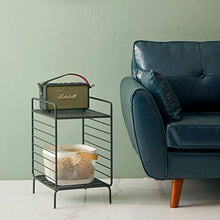 Jcnfa-Tavoli Tavolino in Metallo, sofà Grid Table, Comodino, 2 Colori (Color : Black, Size : 11.81 * 17.71 * 20.86in)