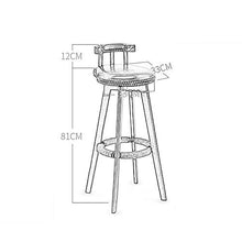 XINGLEI Sgabello da Bar ad Altezza Fissa, Sgabello da Bar ad Altezza bancone da Cucina e Sala da Pranzo, Sedia Imbottita con Schienale Basso con Gambe in Legno Solido ed Eccellente, Resistente
