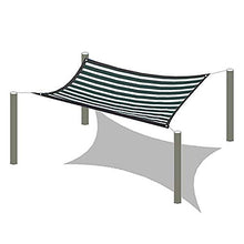Panno dello Schermo Canopy 85% Blue & Whitesun Ombra Panno Pergola Canopy Patio Prato Paralume in Tessuto di Maglia Sole Fiori Piante Poli Copertura Tarp (Color : Siripe, Size : 9.9x16.5FT/3X5M)