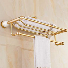 HYYDP Parete Porta Salviette Portasciugamani Retro in Alluminio da Bagno Mensola da Bagno a Doppio Strato con mensole e mensole da Bagno
