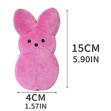 XSDF 1 pezzo di peluche coniglietto pasquale simulazione animale cuscino masticazione animale regalo interattivo (15 cm, viola)