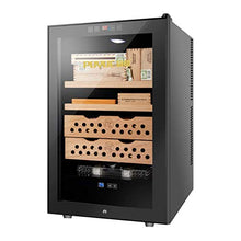 WRJY Armadietto per sigari elettronico Humidor Armadio per sigari in Legno di Cedro Armadio per Vino Nudo Armadio idratante può Contenere 400 sigari (Colore: Nero, Dimensioni: 45 * 52,5