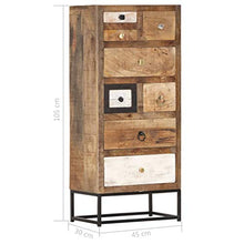 FAMIROSA Cassettiera 45x30x105 cm, in Legno Massello di Recupero