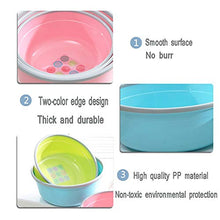 GYL Bacino Pieghevole XSJZ Lavabo in Plastica, Lavabo Rotondo Spesso 3 Pezzi Adatto per Bambini in Casa Bagno Lavandino in Plastica Lavabo Lavatoio 3 Colori (Color : Green)