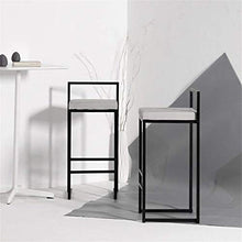 BDLYZ Yxsd Bar Stool Home Décor Mobili - Metallo Sgabello con Seat- contatore Ecopelle - Contemporary Grey