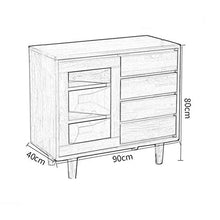 XuZeLii Credenza Credenza Armadio d'Epoca Bagagli Armadio Freestanding Side Table Cassettiera con 4 cassetti con 1 Porta for Soggiorno Cucina Camera Adatto per Camera da Letto E Soggiorno