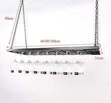 PZW Semplice e Creativo Portabottiglie da Soffitto Portabottiglie Altezza Regolabile Appeso a Parete Portabottiglie Di Ferro Ferro Metallo Portabottiglie Di Vetro Bicchieri da Calici Rack Stile Vinta