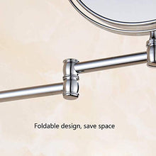 AJH Specchio per Il Trucco Bagno Camera da Letto Design a Parete Specchio cosmetico Specchio Pieghevole Bagno 3 Volte Lente d'Ingrandimento Specchio cosmetico a Doppia Fa