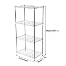 CHHD Scaffali in Piedi, Scaffale a 4 Ripiani Scaffale in Metallo per carichi Pesanti Scaffale a Filo Scaffale Organizer per Cucina di casa Bagno, 56 x 35 x 120 cm