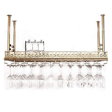 YWYW Portabottiglie portabottiglie Europeo in Ferro battuto portabicchieri da Champagne Adatto per Bar ristoranti cucine (Dorato) (Dimensioni: 60 * 35 cm)