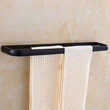 SYue Porta Asciugamani in Rame Pieno, portasciugamani Nero, portasciugamani da Bagno Spazzolato Porta Asciugamani a Parete Rail 57 cm (22 Pollici)