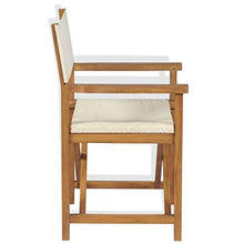 OUSEE Sedia da Regista Pieghevole in Legno Massello di Teak Sedia da Giardino