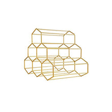AniU Scaffale per Vino Portabottiglie Metallo per 6 Bottiglie Vino, design moderno Portabottiglie Autoportante, per bar, cantine, armadietti, dispensa