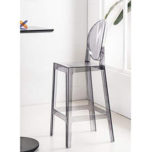 TopJiä Acrilico Sedia Fantasma Trasparente Sgabelli da Bar,Moderne Girevole Sedia con Schienale,Plastica Seggiola da Bar,per,Caffetterie,Bar,Club,Bar,Balcone,Sedia,Sgabello