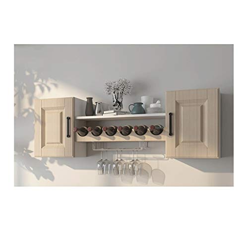 Casa e cucina Porta bottiglie da vino Vassoio di vino di legno Holder Vino multifunzione Wine Cooler risparmiatore dello spazio Protector Wall Hanging Wine Rack for Rossi Vini Bianchi Porta bottiglie