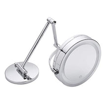Belleashy Specchio Trucco Led Specchi Trucco Con Luce LED Pieghevole Montaggio A Parete Specchio Vanity 10x Portatile Illuminato Per Il Bagno