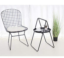 Jeriehouse Tavolino Rotondo in Metallo, tavolino da caffè Impermeabile Pieghevole con Vassoio Rimovibile per Soggiorno, Camera da Letto, Balcone e Patio, Facile da Montare (Color : Black)