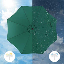 SONGMICS Ombrellone da Giardino Ø 2,7 m, Parasole Ottangolare, Protezione UPF50+, Meccanismo di Inclinazione e Manovella, Giardino Balcone Cortile Piscina, Base Non Inclusa, Verde Scuro GPU027C01