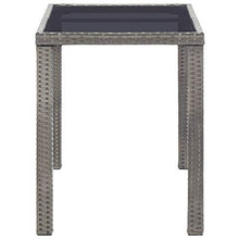 vidaXL Tavolo da Giardino Robusto Elegante Tavola Arredi per Esterni Patio in Polyrattan Antracite 123x60x74 cm Ripiano in Vetro Telaio in Acciaio