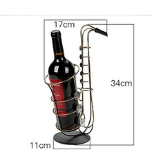 Semplicità Elegante Retro Ornamenti Fatti a Mano in Ferro Battuto, Portabottiglie in Ferro Battuto Portabottiglie da Vino Soggiorno 17Cm * 11Cm * 34Cm Bello Ed Elegante, HJJ