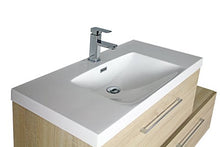 Jindoli - Mobile sottolavello, 2 cassetti, 90 cm, SDB 90 x 46 x 48 cm, colore: rovere chiaro beige