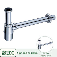 Scarichi per lavello Rubinetteria idraulica in Ottone Cromato Armadietto del Bagno Lavabo sospeso in Ceramica Sifone Sifone per rifiuti P130 01C Cromo