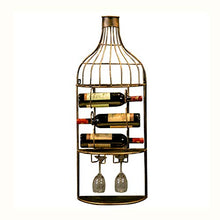 PIAOLING-portabottiglie Retro Style Industriale Wine Rack, Decorazione parietale Ferro battuto Governo del Vino, Calice Wine Rack, Capovolto Rack Giù Wine Glass Bagagli, Famiglia, Bar