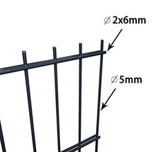 vidaXL Set 9 Pannelli di recinzione 2D giardino 2008x830mm 18m grigio in acciaio