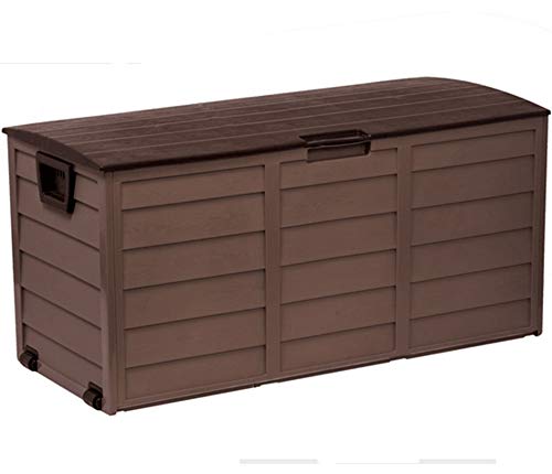 XLLLL Cassapanca da Esterno Baule Rattan Cassa Panca Portattrezzi Giardino Utilità di Stoccaggio di Plastica per Giardino Esterno Scatola per Bambini Giocattoli Box per Cuscino 290L