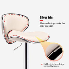 Sgabello Sgabelli da banco ad altezza bar, design ergonomico Sgabello girevole Altezza regolabile con schienale PU in pelle girevole sgabello sgabello da cucina Sgabelli da cucina Sedie da pranzo, blu