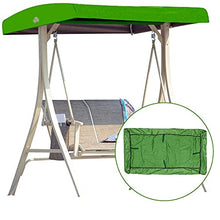 Meiruyu Tettuccio di Ricambio per Sedile Altalena. Universale 3 Posti Dimensioni Hammock della Copertura. Impermeabile della Copertura di Ricambio per Portico Patio Giardino (Verde)