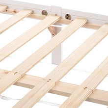 WGYDREAM Letto Struttura Letto Matrimoniale in Legno Massello con Rete A Doghe Base per Rete Solida Bianca per Ampio Spazio di Archiviazione per Adulti, 200x140 Cm