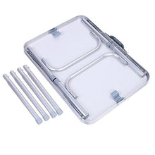 GOTOTOP Tavolo da Campeggio Portatile Tavolo Camper, Campeggio Picnic in Alluminio Pieghevole, Giardino Campeggio Tavolo, Altezza Regolabile, 60.2 x 45cm