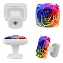Rosa arcobaleno 4 PCS Pomelli per Porta, Pomolo per Mobile, Pomelli per Mobili con Viti, Maniglia per Armadietto, Pomelli per Porta, Pomelli per Cassetti per Porta, Armadio, Cassetto e Credenza