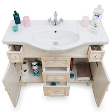 Shop Chic Arredo bagno color avorio decapè 105cm con specchio a pensile
