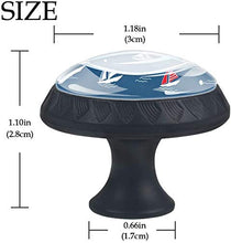 Sea Ship Modello di barca a vela Navy Pomelli per Porta Set di 4 Pomelli per Mobili Manopole per Cassetti Cucina Armadio Vetro